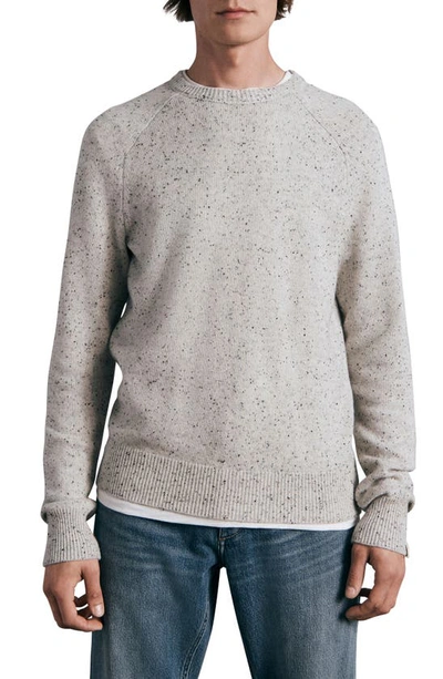 Rag & Bone Harlow Donegal Cashmere-blend Crewneck Sweater In Grey Multi