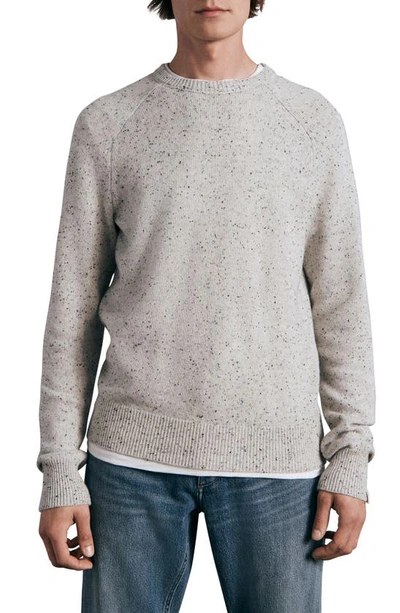 Rag & Bone Harlow Donegal Cashmere-blend Crewneck Jumper In Grey Multi