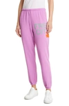 Freecity Large Logo Sweatpants In Pink Juice