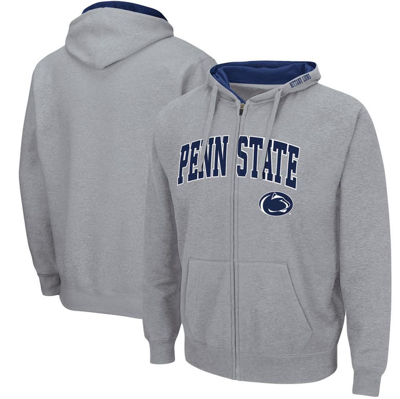 Colosseum Men's Heathered Gray Penn State Nittany Lions Arch Logo 3.0 Pullover Hoodie In Heather Gray