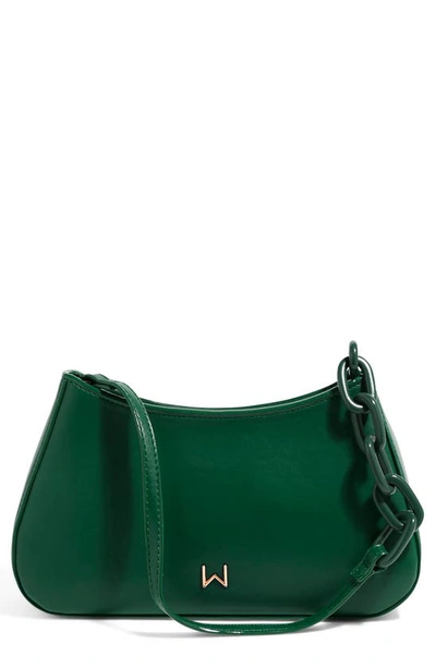 House Of Want Newbie Vegan Leather Shoulder Bag In Dark Green