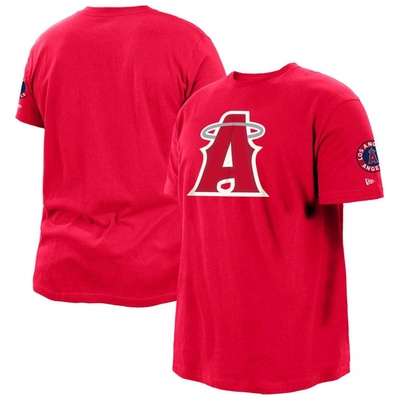 New Era Men's  Red Los Angeles Angels City Connect Big And Tall T-shirt