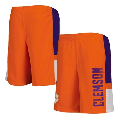 OUTERSTUFF YOUTH ORANGE CLEMSON TIGERS LATERAL MESH PERFORMANCE SHORTS