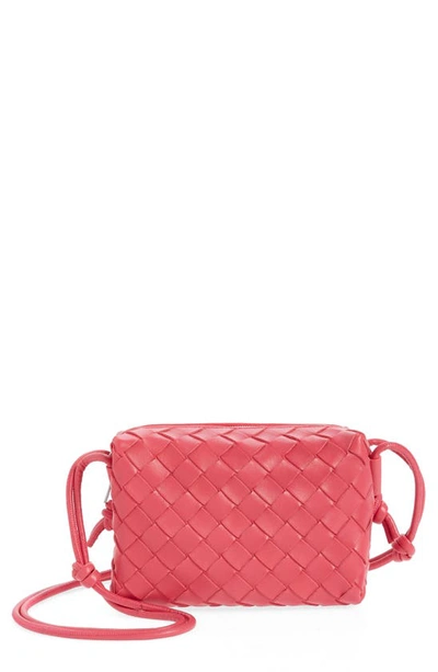 Bottega Veneta Mini Loop Intrecciato Bag In Cranberry