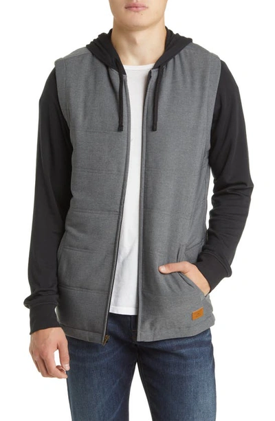 Travismathew Scavenger Zip Hoodie In Heather Dark Grey