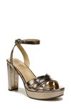 Naturalizer Mallory Ankle Strap Platform Sandal In Luna Brown Leather