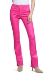 L Agence Selma Mid-rise Coated Stretch Baby Bootcut Jeans In Magenta Coated