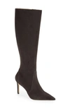 Stuart Weitzman Stuart 85 Knee High Pointed Toe Zip Boot In Slate