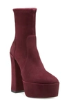 Stuart Weitzman Skyhigh 145mm Suede Platform Boots In Cabernet