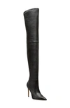 Stuart Weitzman Ultrastuart 100 Stretch Pointed Toe Over The Knee Boot In Black