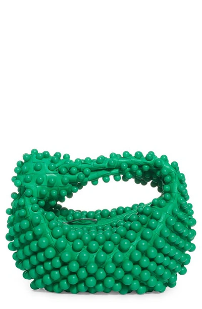 Bottega Veneta Mini Jodie Beaded Shoulder Bag In Green