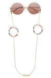Frame Chain Candy Pop Eyeglass Chain In Nude &amp; Gold