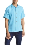 Tommy Bahama Tropic Isle Short Sleeve Button-up Silk Camp Shirt In Horizon Blue