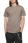 Allsaints Brace Tonic Crewneck T-shirt In Putty Brown