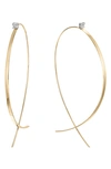 Lana Large Flat Upside Down Diamond Hoop Earrings In Yellow Gold
