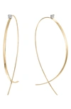 Lana Large Flat Upside Down Diamond Hoop Earrings In Yellow