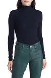 Frame High-neck Silk-blend Sweater In Noir