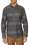 O'neill Caruso Stripe Button-up Shirt In Navy