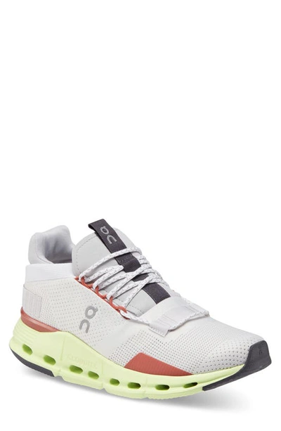On Cloudnova Sneakers In White/limelight