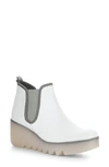 Fly London Byne Wedge Chelsea Boot In 011 White Arkansas