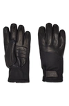 UGG FAUX FUR LINED LEATHER GLOVES