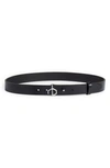 Rag & Bone 20th Anniversary Skinny Leather Belt In Black