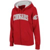 COLOSSEUM STADIUM ATHLETIC CRIMSON WASHINGTON STATE COUGARS ARCHED NAME FULL-ZIP HOODIE