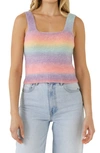 English Factory Rainbow Stripe Sweater Tank In Multi