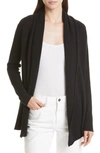 Club Monaco Cristina Shawl Collar Cashmere Cardigan In Black