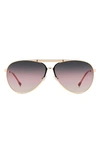 Isabel Marant 62mm Gradient Aviator Sunglasses In Gold Brown