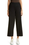 Eileen Fisher High Waist Wide Leg Ponte Pants In Black