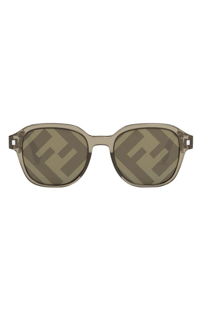 Fendi Fe40002u 45g Square Sunglasses In Brown