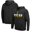 Colosseum Black Vcu Rams Lantern Pullover Hoodie In Black