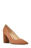 Nine West Cara Pointed Toe Pump In Cognac Suede
