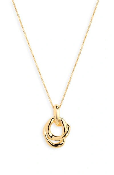 Missoma Molten Twist Pendant Necklace In Gold