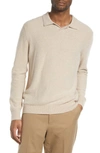 Vince Boiled Cashmere Johnny Collar Sweater In H Runyon