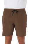 O'neill Reserve Elastic Waist Shorts In Brown Heather
