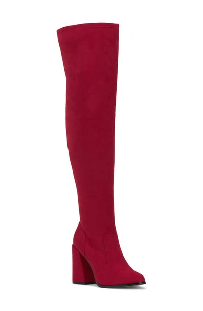 Jessica Simpson Brixten Over The Knee Boot In Richest Red