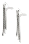 John Hardy Classic Chain Pavé Diamond Tassel Earrings In Silver