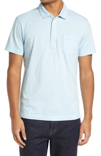 Billy Reid Pensacola Organic Cotton Polo In Pale Blue