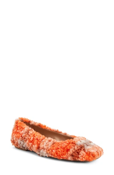 Katy Perry Women's The Evie Cozy Ballet Square Toe Flats Women's Shoes In Orange