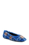 Katy Perry Women's The Evie Cozy Ballet Square Toe Flats Women's Shoes In Blue