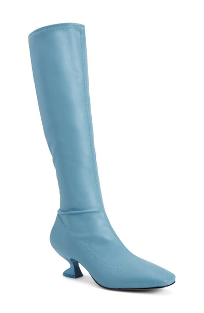 Katy Perry Women's The Laterr Knee High Square Toe Boots Women's Shoes In Blue
