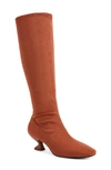 Katy Perry Women's The Laterr Knee High Square Toe Boots Women's Shoes In Tan/beige