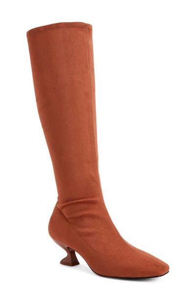 Katy Perry Women's The Laterr Knee High Square Toe Boots Women's Shoes In Butterscotch
