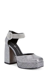 Katy Perry Women's The Uplift Buckle And Back Zip Platform Pumps Women's Shoes In Grey