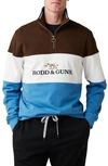 Rodd & Gunn Foresters Peak Quarter Zip Pullover In Ocean