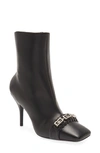 Givenchy G-woven Square Toe Bootie In Black
