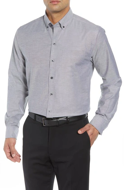 Cutter & Buck Classic Fit Oxford Sport Shirt In Charcoal