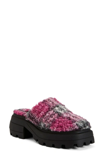 Katy Perry Women's The Geli Combat Square Toe Cozy Lug Sole Mules Women's Shoes In Purple Multi